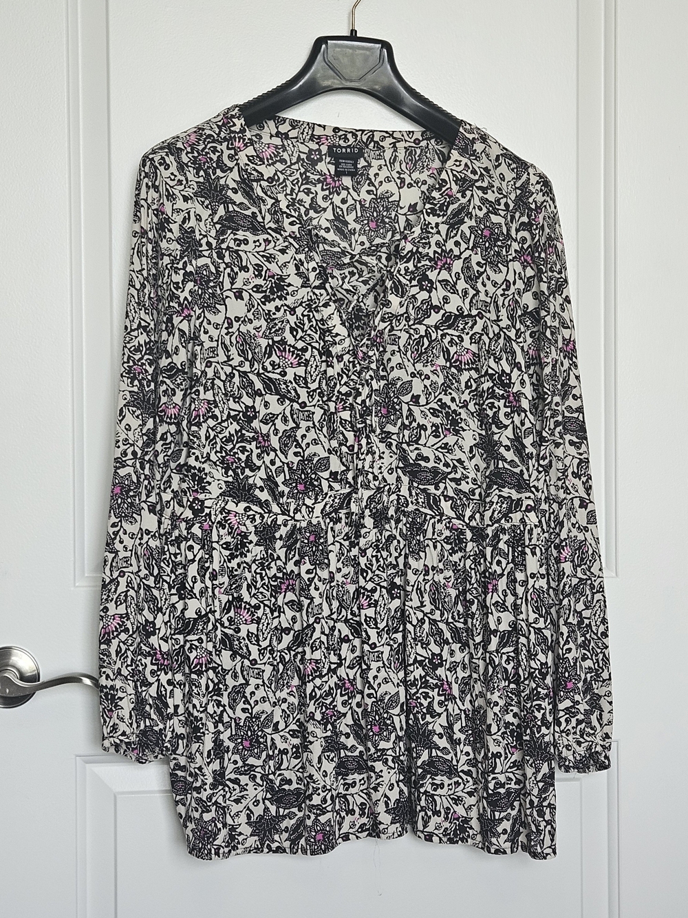 Torrid Women's Plus Size 1 Floral Peasant Blouse